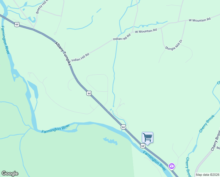 map of restaurants, bars, coffee shops, grocery stores, and more near 43 Thompson Hill Road in Canton