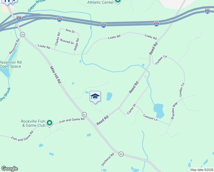 map of restaurants, bars, coffee shops, grocery stores, and more near 64 Tolland Farms Road in Tolland