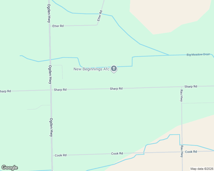 map of restaurants, bars, coffee shops, grocery stores, and more near 3873 Sharp Road in Adrian