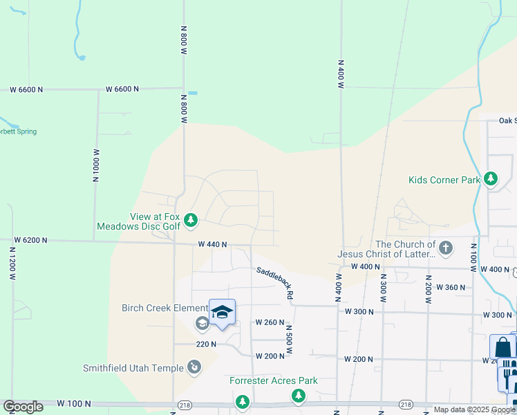 map of restaurants, bars, coffee shops, grocery stores, and more near 570 North 600 West in Smithfield