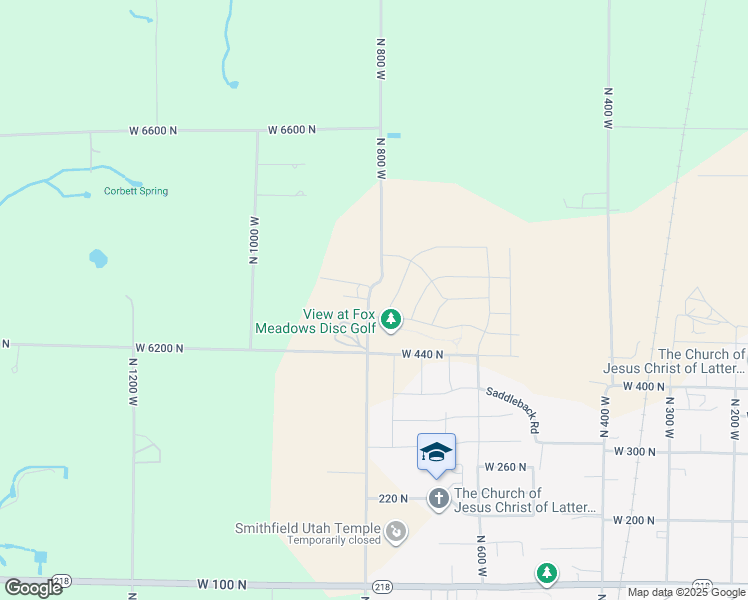 map of restaurants, bars, coffee shops, grocery stores, and more near 544 North 800 West in Smithfield