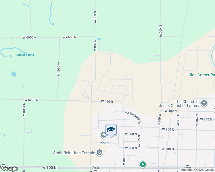 map of restaurants, bars, coffee shops, grocery stores, and more near 550 North 735 West in Smithfield