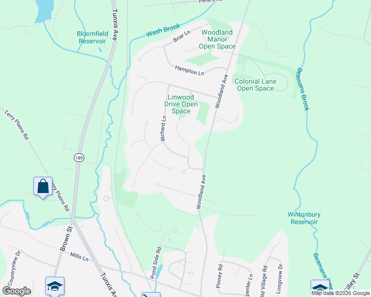 map of restaurants, bars, coffee shops, grocery stores, and more near 14 Jonathan Place in Bloomfield