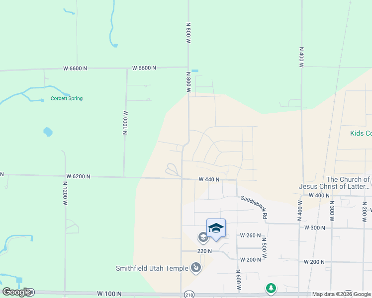 map of restaurants, bars, coffee shops, grocery stores, and more near 556 North 800 West in Smithfield