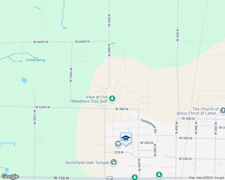map of restaurants, bars, coffee shops, grocery stores, and more near 569 North 770 West in Smithfield