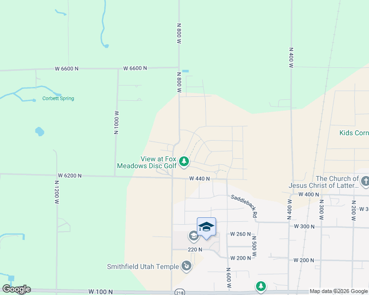 map of restaurants, bars, coffee shops, grocery stores, and more near 569 North 770 West in Smithfield