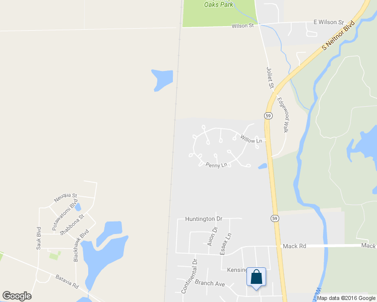 map of restaurants, bars, coffee shops, grocery stores, and more near 30W100 Fairfax Court in Warrenville