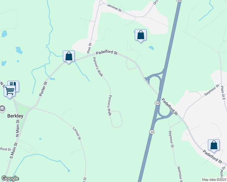 map of restaurants, bars, coffee shops, grocery stores, and more near 18 Parson's Walk in Berkley