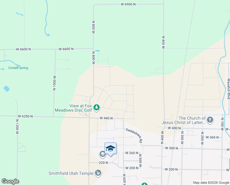 map of restaurants, bars, coffee shops, grocery stores, and more near 687 West 575 North in Smithfield