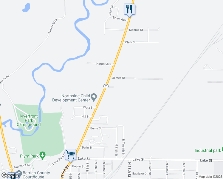 map of restaurants, bars, coffee shops, grocery stores, and more near 502 Arnold Court in Niles
