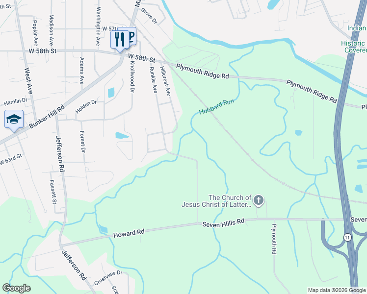 map of restaurants, bars, coffee shops, grocery stores, and more near 743 Runkle Avenue Exd in Ashtabula