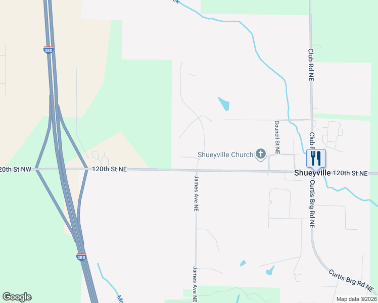 map of restaurants, bars, coffee shops, grocery stores, and more near 1210-1248 Jefferson Court Northeast in Swisher