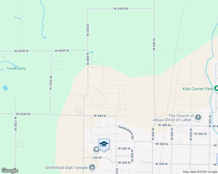 map of restaurants, bars, coffee shops, grocery stores, and more near 698 West 650 North in Smithfield