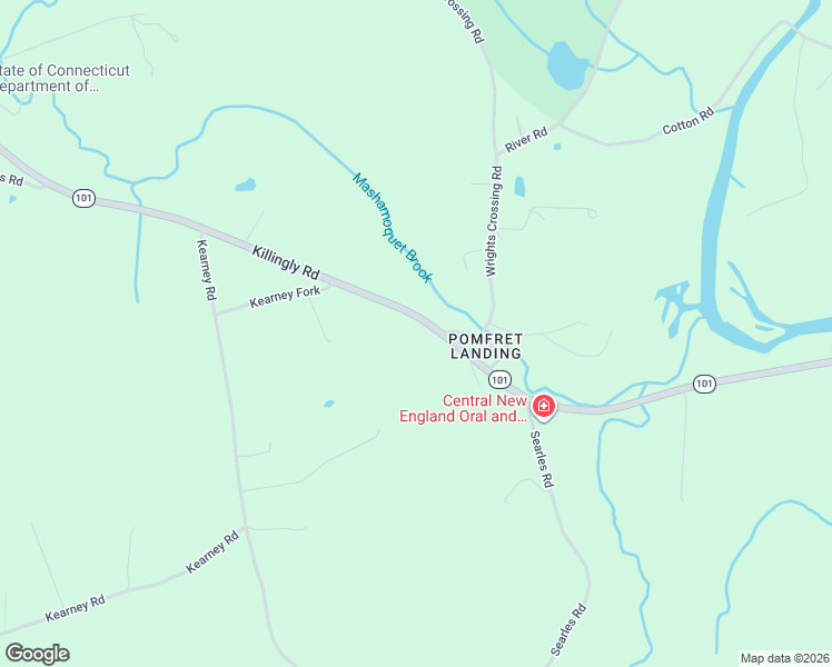 map of restaurants, bars, coffee shops, grocery stores, and more near 250 Killingly Road in Pomfret