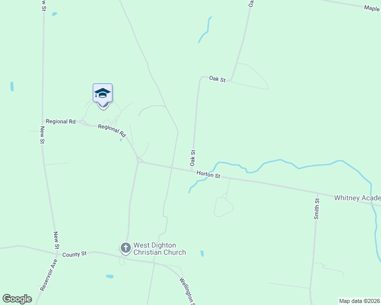 map of restaurants, bars, coffee shops, grocery stores, and more near 1030 Oak Street in Dighton