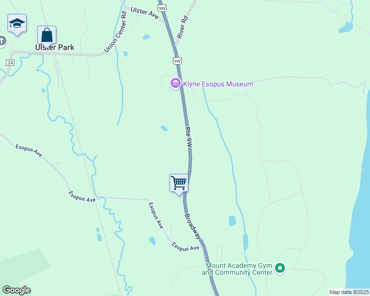 map of restaurants, bars, coffee shops, grocery stores, and more near U.S. 9W in Ulster Park
