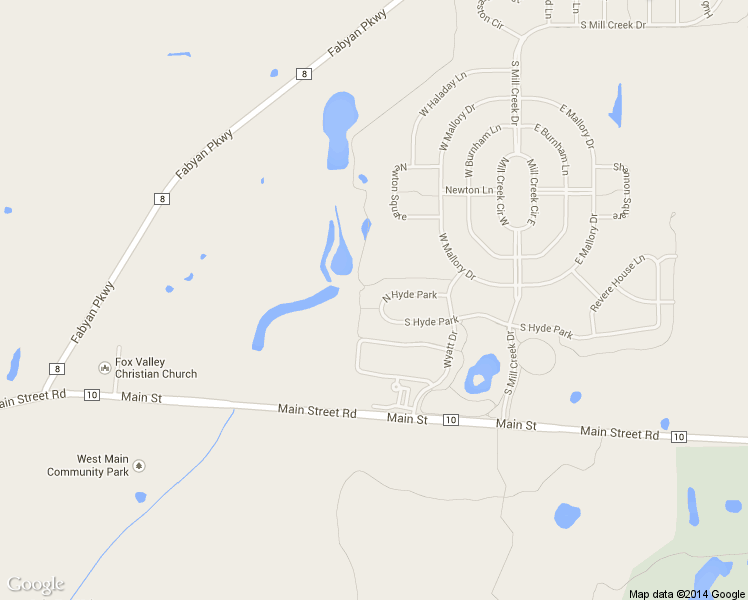 map of restaurants, bars, coffee shops, grocery stores, and more near 39W616 North Hyde Park in Geneva
