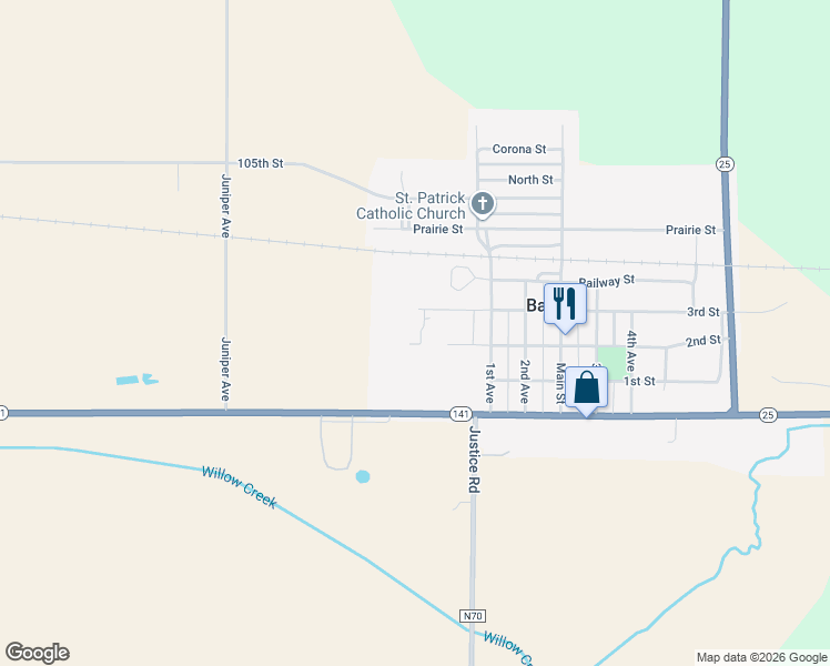map of restaurants, bars, coffee shops, grocery stores, and more near 103 Olive Grove Lane in Bayard