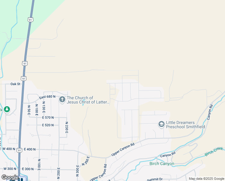 map of restaurants, bars, coffee shops, grocery stores, and more near 698 East 720 North in Smithfield