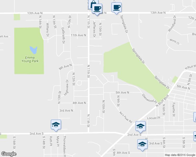 map of restaurants, bars, coffee shops, grocery stores, and more near 1016 Carriage Hill Court in Clinton