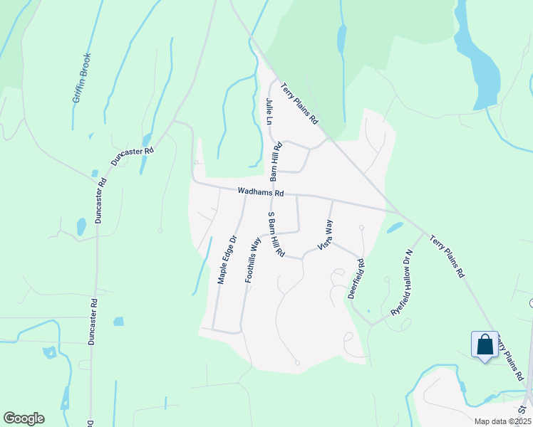 map of restaurants, bars, coffee shops, grocery stores, and more near 5 South Barn Hill Road in Bloomfield