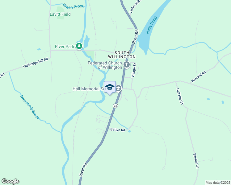 map of restaurants, bars, coffee shops, grocery stores, and more near 111 River Road in Willington