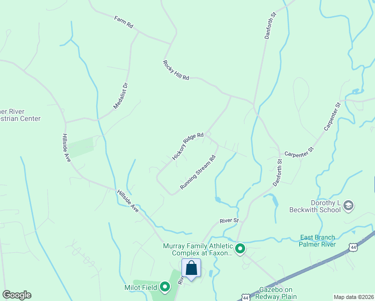 map of restaurants, bars, coffee shops, grocery stores, and more near 15 Hickory Ridge Road in Rehoboth