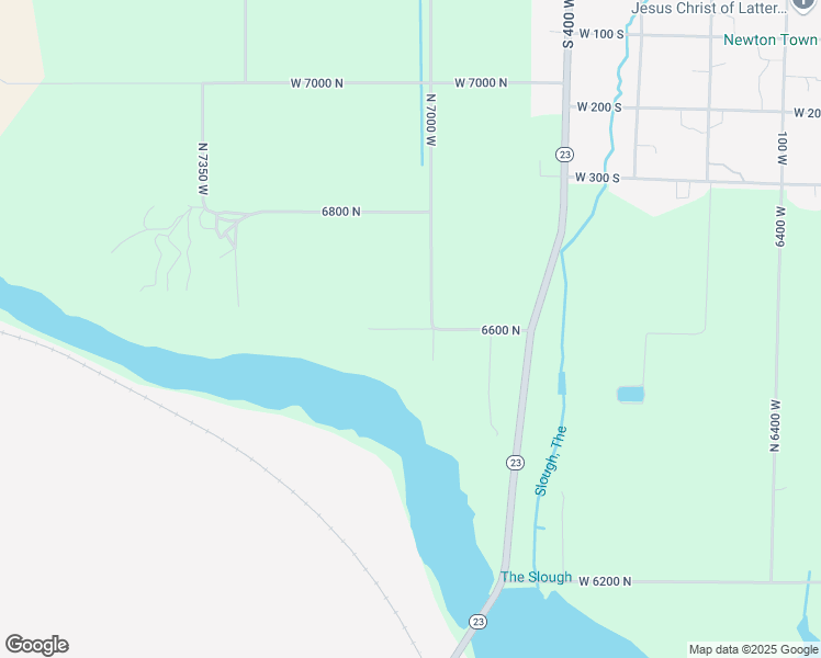map of restaurants, bars, coffee shops, grocery stores, and more near West 6600 North in Newton