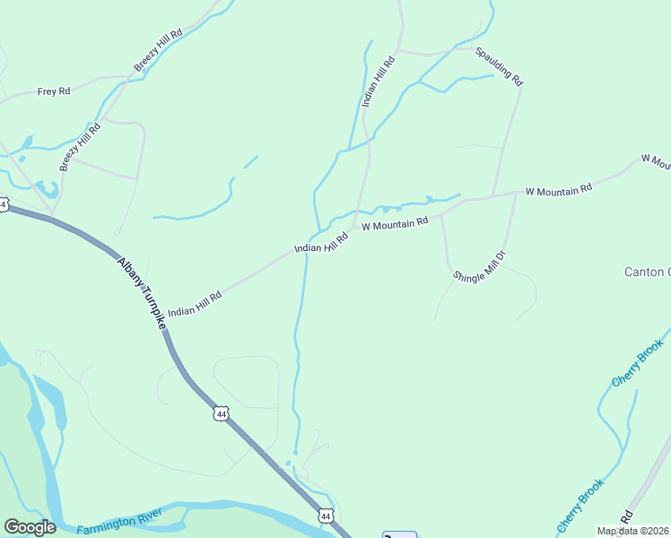 map of restaurants, bars, coffee shops, grocery stores, and more near 55 Indian Hill Road in Canton