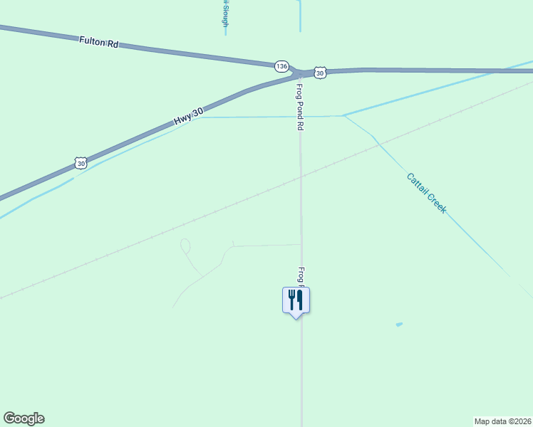map of restaurants, bars, coffee shops, grocery stores, and more near 18627 Frog Pond Road in Fulton