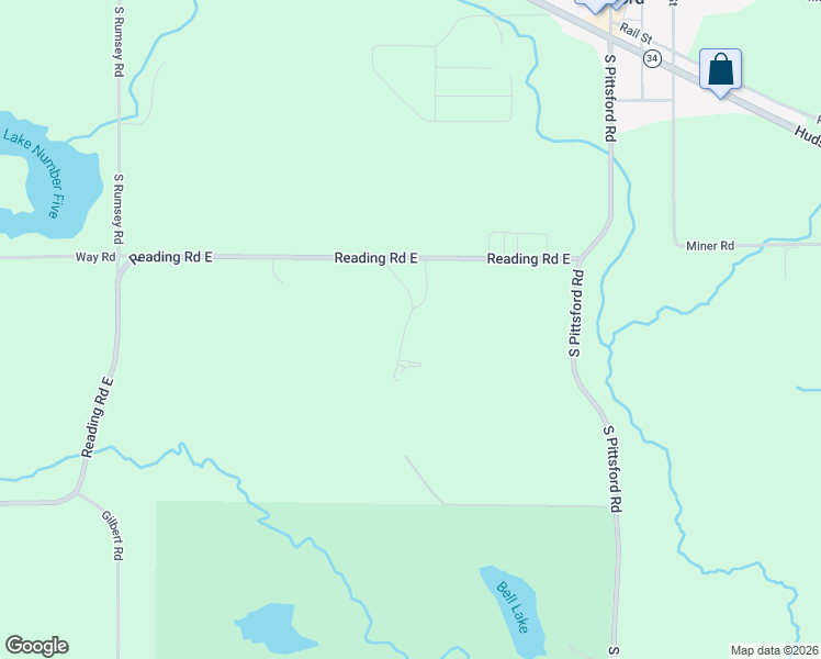 map of restaurants, bars, coffee shops, grocery stores, and more near 8591 Reading Road East in Pittsford