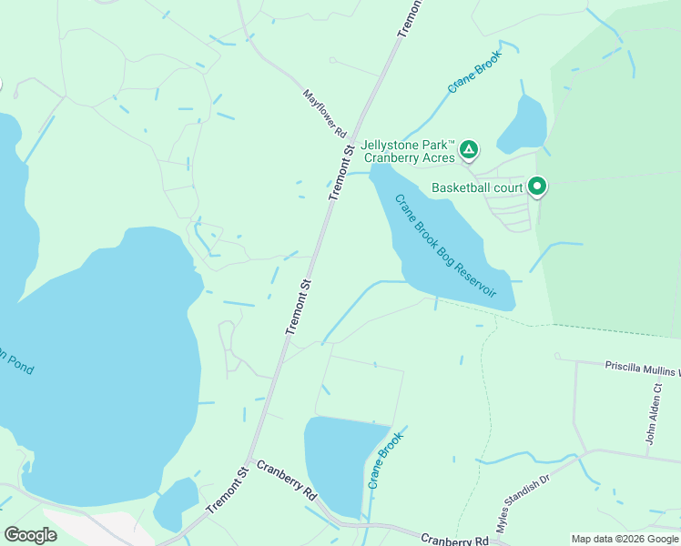 map of restaurants, bars, coffee shops, grocery stores, and more near 176 Tremont Street in Carver