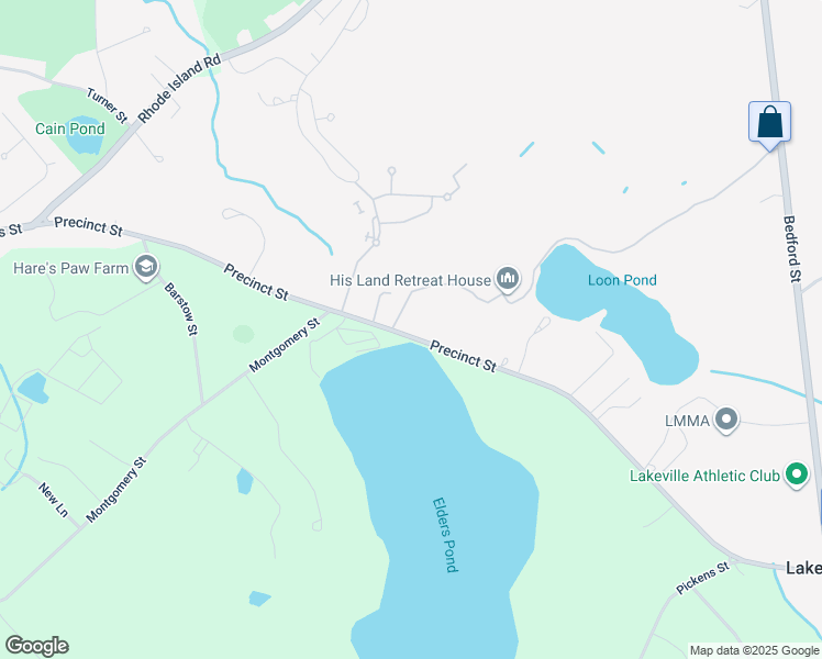 map of restaurants, bars, coffee shops, grocery stores, and more near 76 Precinct Street in Lakeville