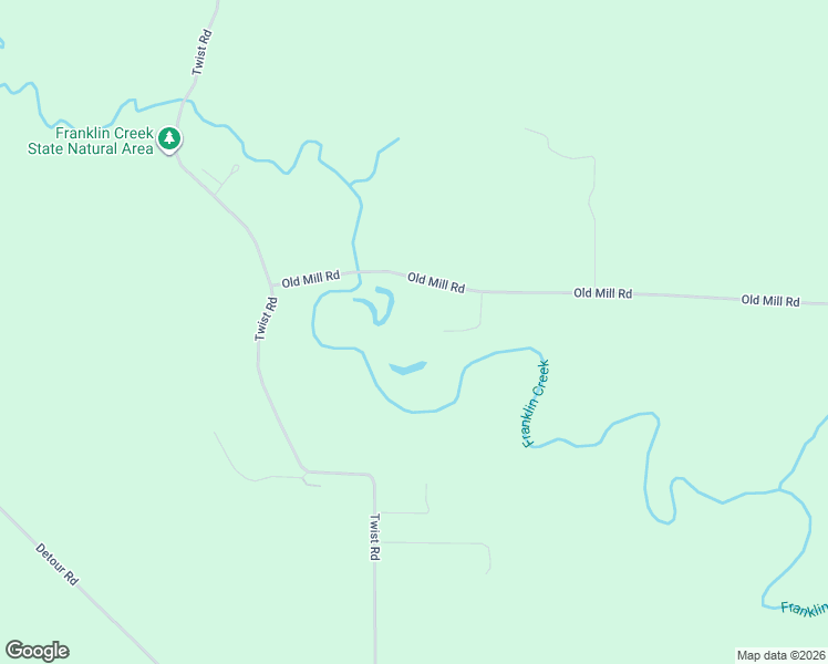 map of restaurants, bars, coffee shops, grocery stores, and more near 1483 Old Mill Road in Franklin Grove