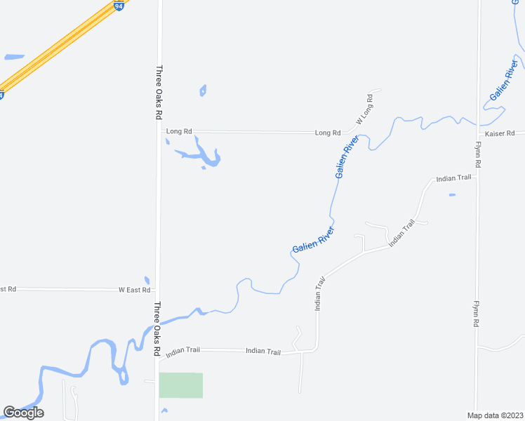 map of restaurants, bars, coffee shops, grocery stores, and more near 6178 Long Road in Three Oaks