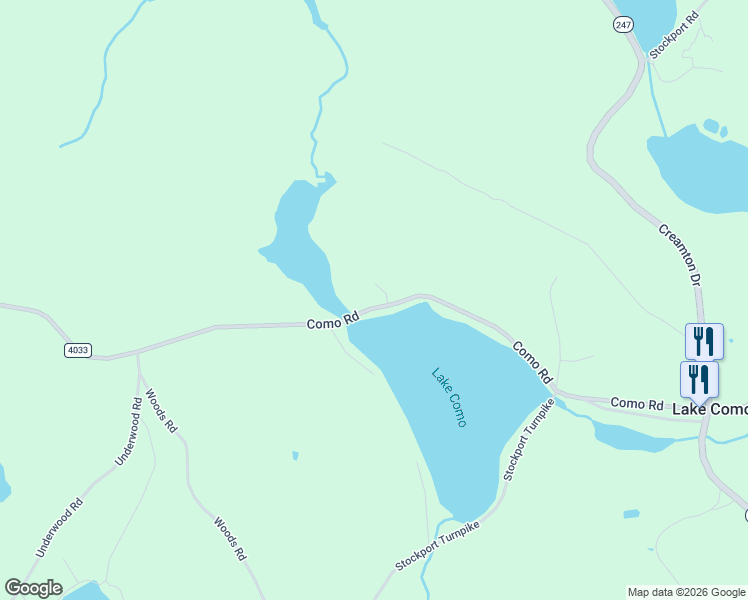 map of restaurants, bars, coffee shops, grocery stores, and more near 259 Como Rd in Starrucca