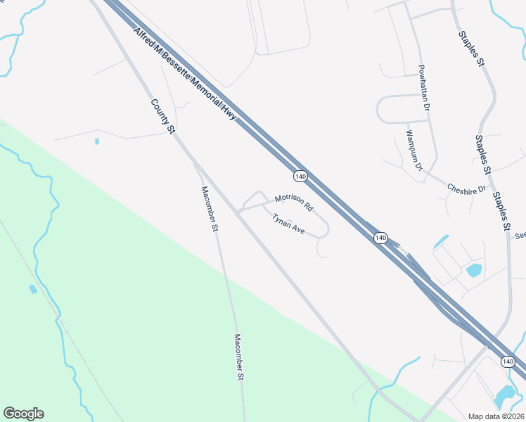 map of restaurants, bars, coffee shops, grocery stores, and more near 7 Tynan Avenue in Taunton