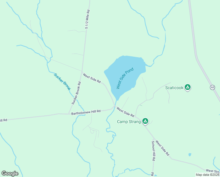 map of restaurants, bars, coffee shops, grocery stores, and more near 338 West Side Road in Goshen