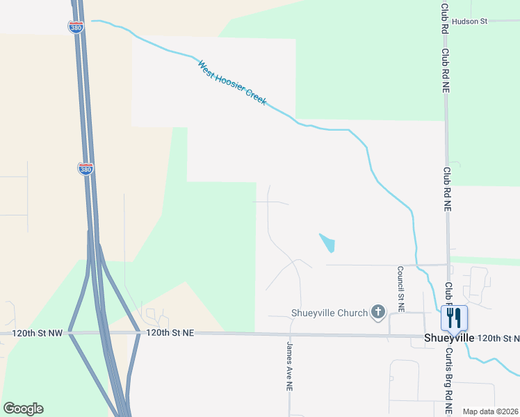 map of restaurants, bars, coffee shops, grocery stores, and more near 1127 James Avenue in Swisher