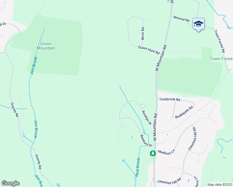 map of restaurants, bars, coffee shops, grocery stores, and more near 8 Rockspray Lane in Simsbury
