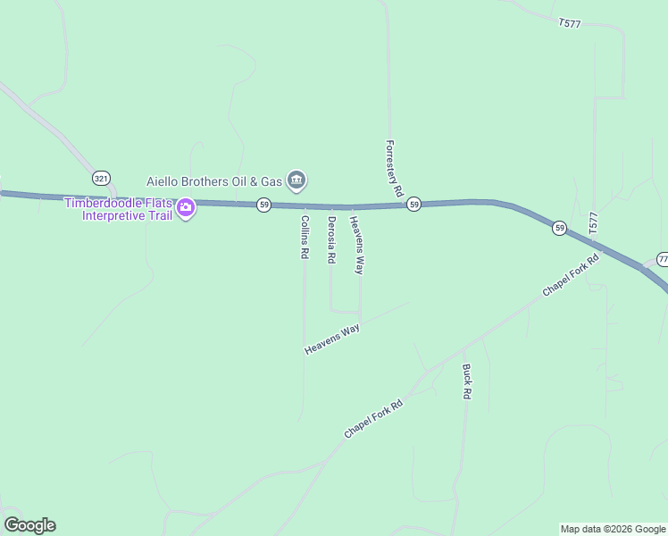 map of restaurants, bars, coffee shops, grocery stores, and more near Derosia Road in Lewis Run