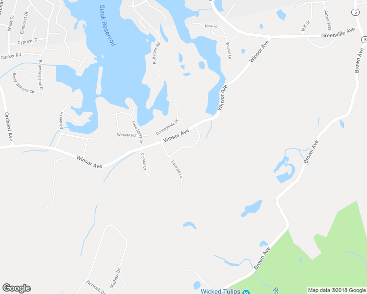 map of restaurants, bars, coffee shops, grocery stores, and more near 7 Meadowbrook Drive in Johnston