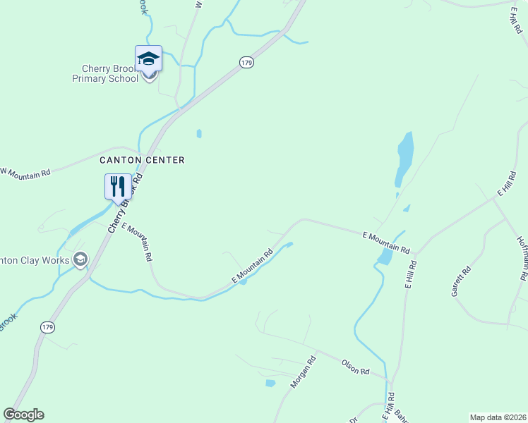 map of restaurants, bars, coffee shops, grocery stores, and more near 102 East Mountain Road in Canton