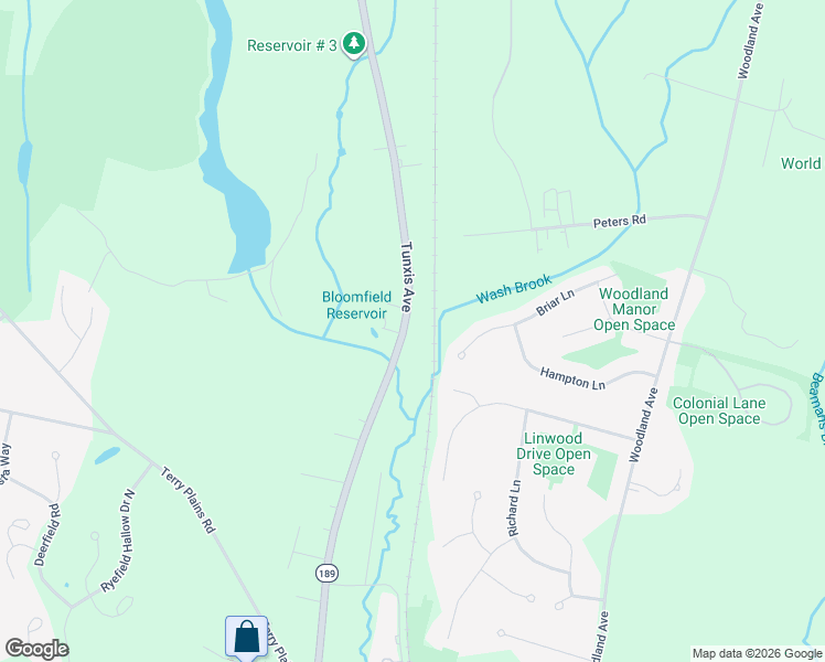 map of restaurants, bars, coffee shops, grocery stores, and more near 256 Tunxis Avenue in Bloomfield