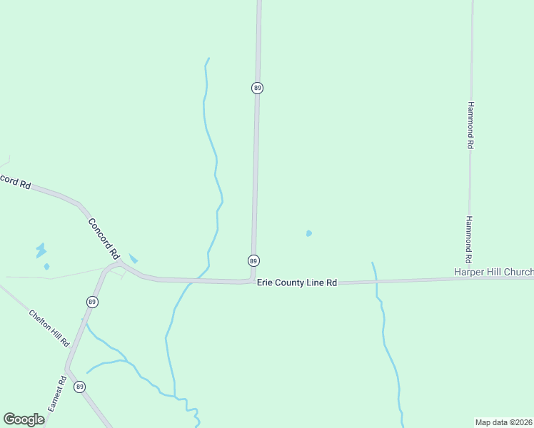 map of restaurants, bars, coffee shops, grocery stores, and more near 20585 Pennsylvania 89 in Corry