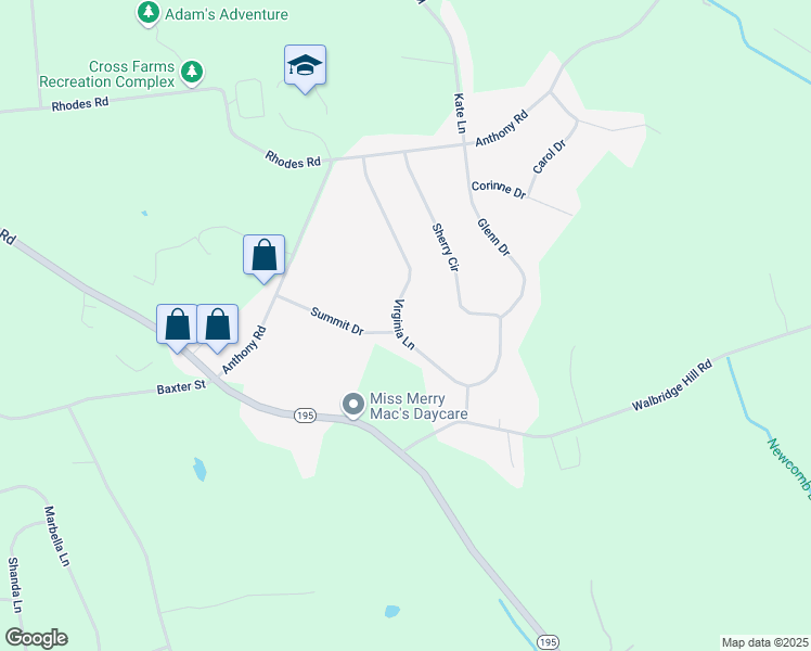 map of restaurants, bars, coffee shops, grocery stores, and more near 81 Virginia Lane in Tolland