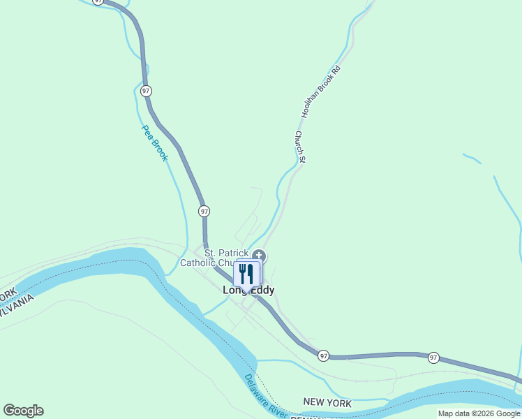 map of restaurants, bars, coffee shops, grocery stores, and more near 59 Raspberry Park Road in Long Eddy