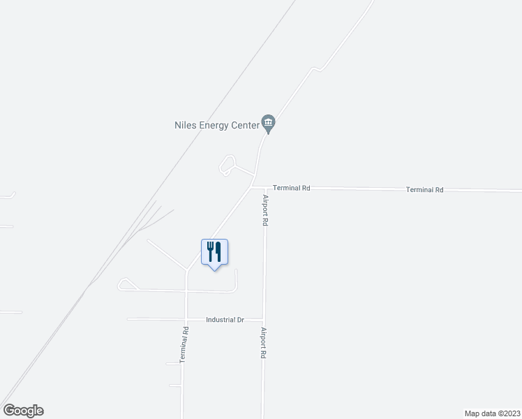 map of restaurants, bars, coffee shops, grocery stores, and more near 1386 Airport Road in Niles