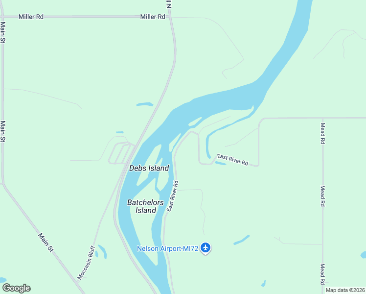 map of restaurants, bars, coffee shops, grocery stores, and more near 14629 East River Road in Buchanan