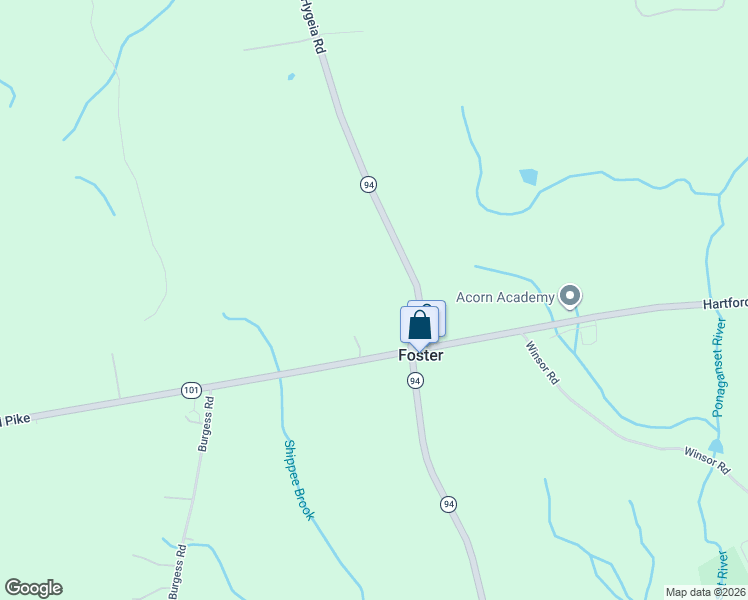 map of restaurants, bars, coffee shops, grocery stores, and more near 1155 Reynolds Road in Glocester